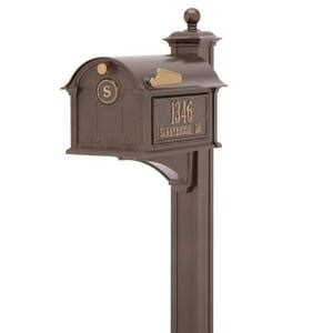 brown mailbox with post|brown mailboxes residential.